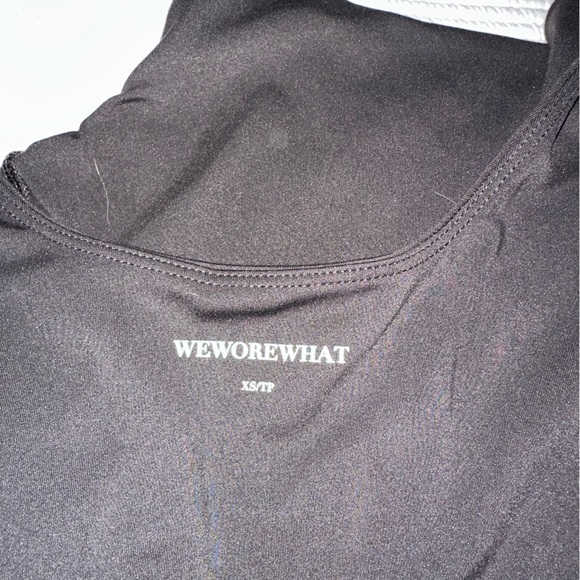 we wore what chocolate brown cropped tank with bra size xs worn once - Picture 5 of 5